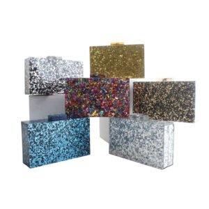 Evening Clutch — Sequin Panel Box