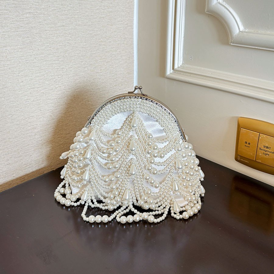 Evening Clutch — Beaded Fringe