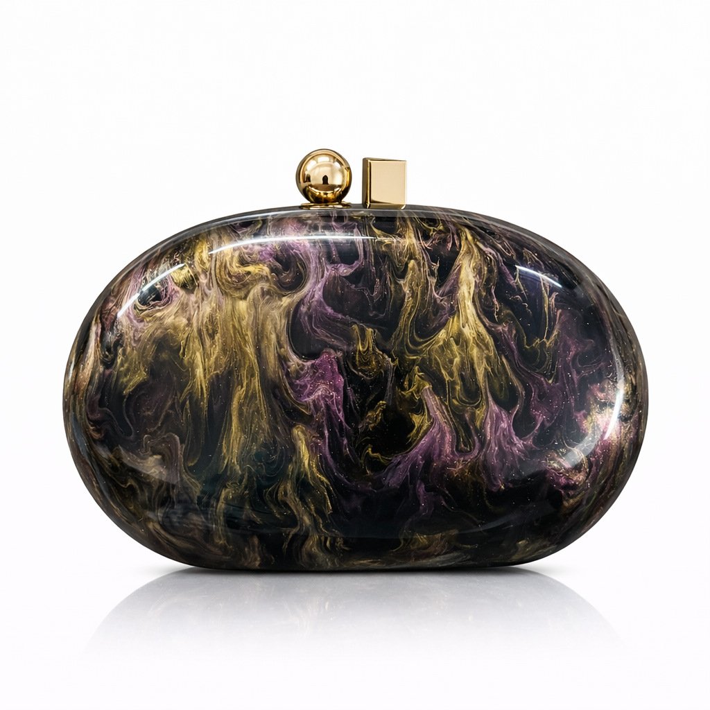 Evening Clutch — Marbled Oval