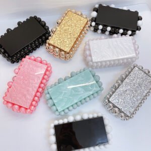 Evening Clutch — Cloud Bead Frame