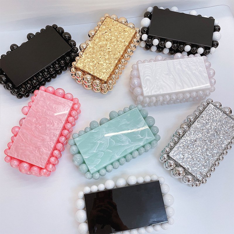 Evening Clutch — Cloud Bead Frame