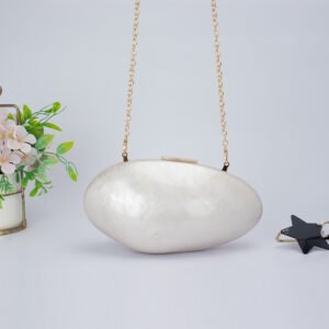 Evening Clutch — Pearlescent Shell