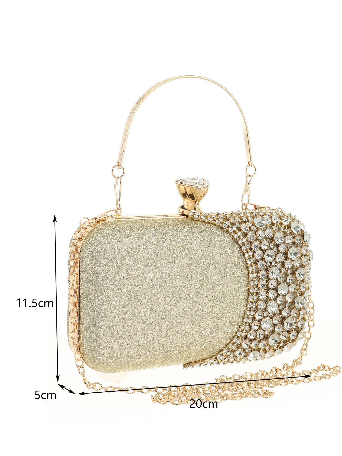 Evening Clutch — Half-Light Rhinestone Frame