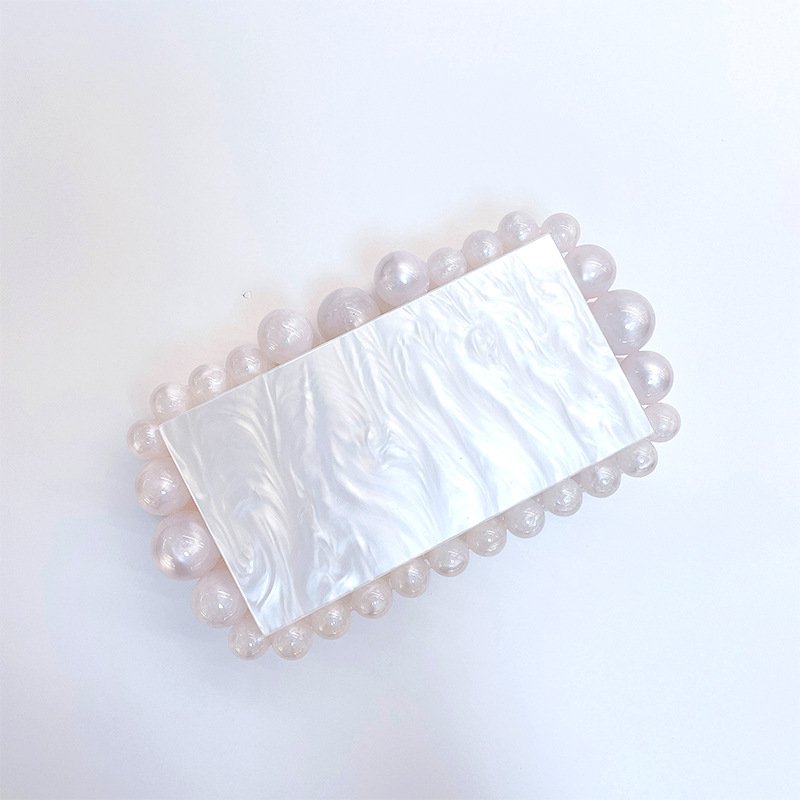 Evening Clutch — Cloud Bead Frame