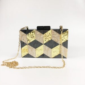 Evening Clutch — Geometric Mosaic