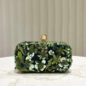 Evening Clutch — Floral Sequin Frame